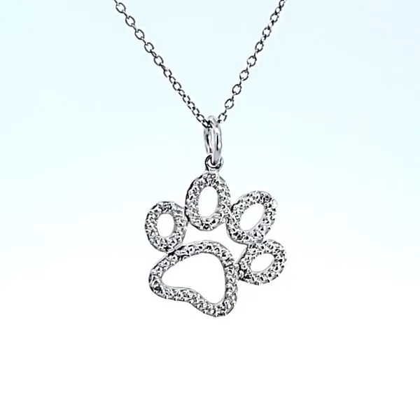 SS Paw Print Pendant Ross Elliott Jewelers Terre Haute, IN