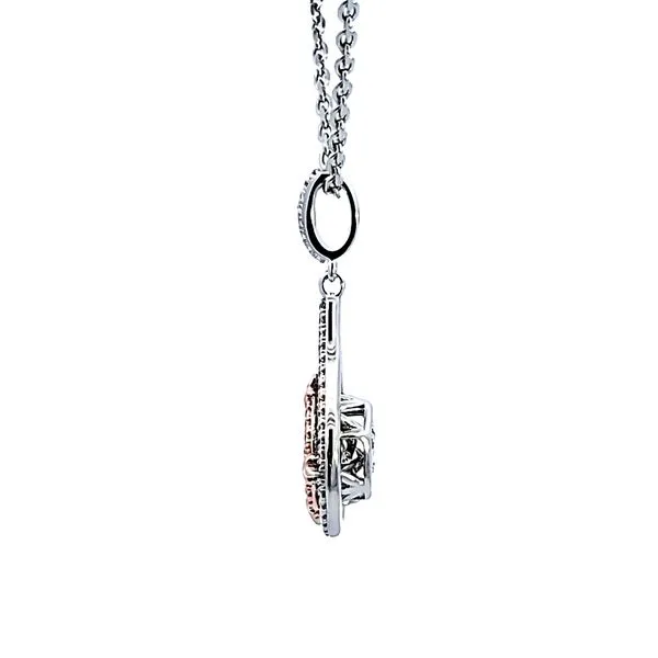 Sterling Silver and Rose Gold Plated CZ Pendant Image 4 Ross Elliott Jewelers Terre Haute, IN