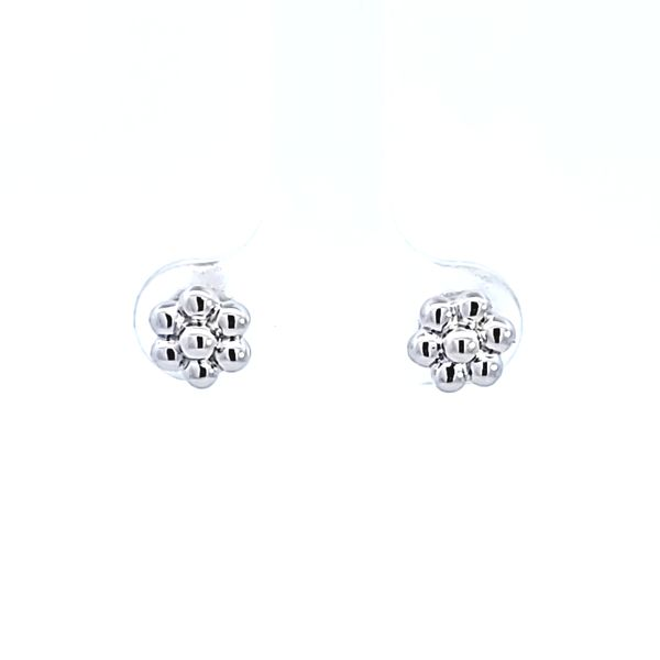 Sterling Silver Bujukan Flower Design Earrings Image 2 Ross Elliott Jewelers Terre Haute, IN