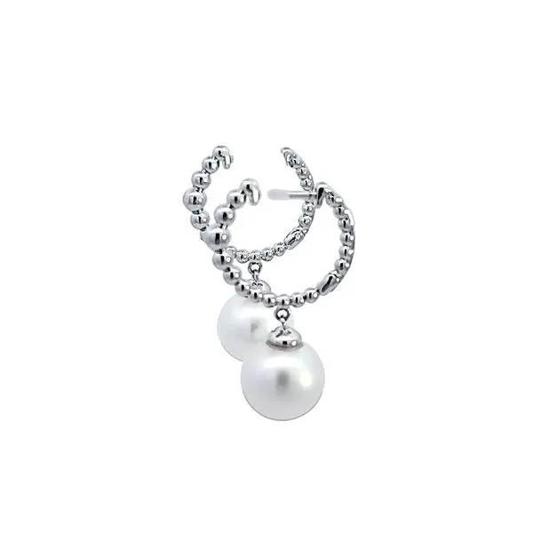 Sterling Silver Pearl Drop Bujukan Earrings Image 4 Ross Elliott Jewelers Terre Haute, IN