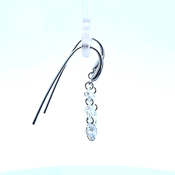 Sterling Silver/Platiinum/14W CZ Dangle Earrings Image 3 Ross Elliott Jewelers Terre Haute, IN