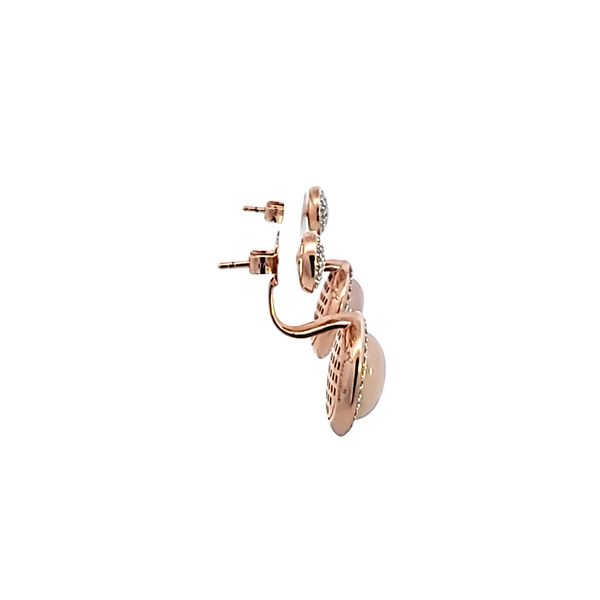 Bronze/18K Rose Gold Plated Rose Quartz Earrings Image 3 Ross Elliott Jewelers Terre Haute, IN