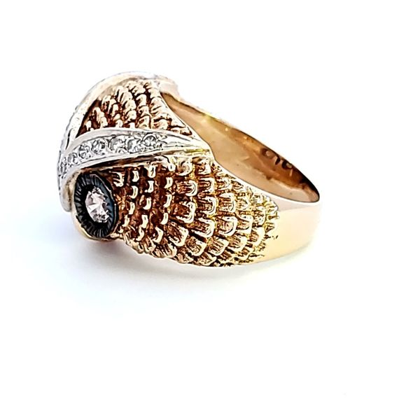 14KY Diamond Owl Head Estate Ring Image 4 Ross Elliott Jewelers Terre Haute, IN
