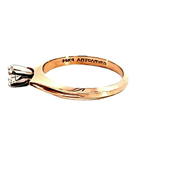 14KY Diamond Solitaire Estate Engagement Ring Image 4 Ross Elliott Jewelers Terre Haute, IN