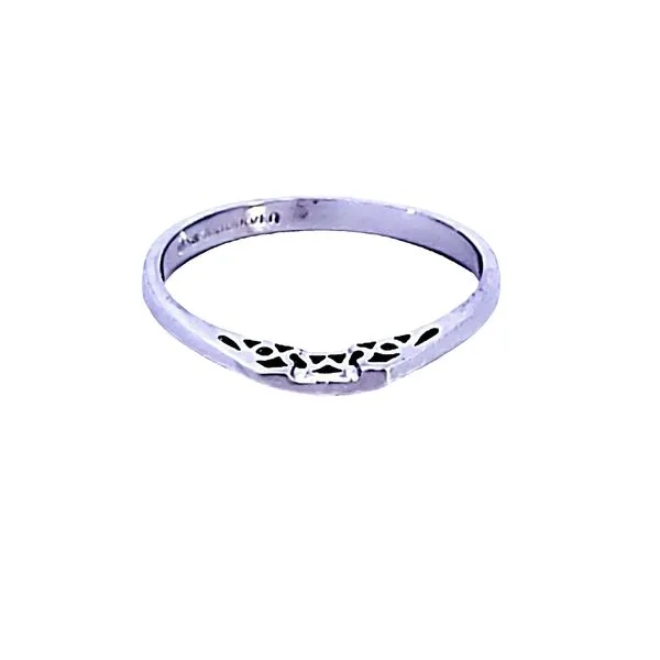 14KW Diamond Contour Estate Wedding Band Image 2 Ross Elliott Jewelers Terre Haute, IN