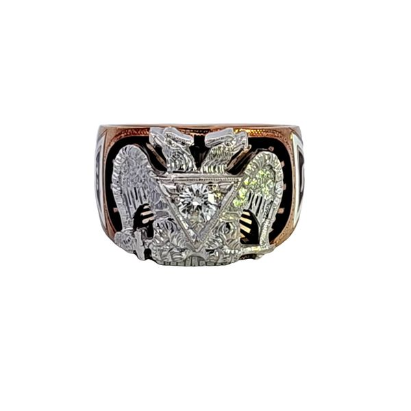 10KY Diamond Masonic Estate Ring Image 2 Ross Elliott Jewelers Terre Haute, IN