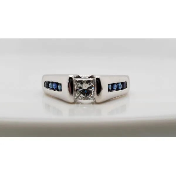 Princess Cut Sapphire Engagement Ring Image 2 Sam Dial Jewelers Pullman, WA