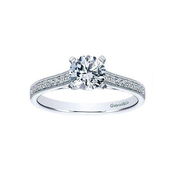 Cathedral Solitaire Engagement Ring Sam Dial Jewelers Pullman, WA