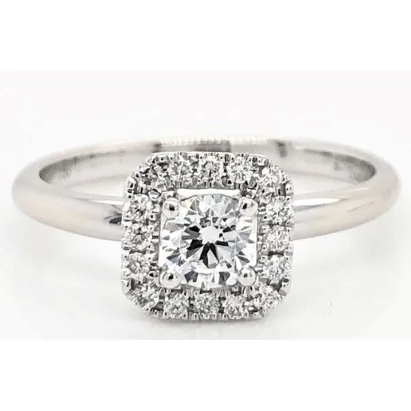 Square Halo Engagement Ring Sam Dial Jewelers Pullman, WA