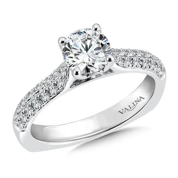 Pave Solitaire Engagement Ring Sam Dial Jewelers Pullman, WA