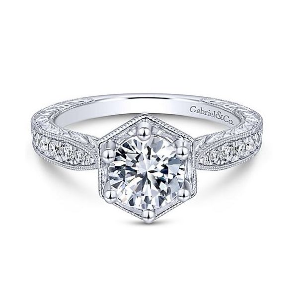 Hexagon Engagement Ring Sam Dial Jewelers Pullman, WA