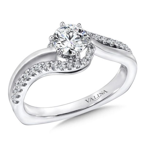 Swirling Bypass Engagement Ring Sam Dial Jewelers Pullman, WA