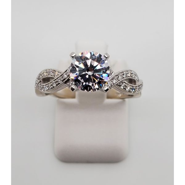 Twist Shank Solitaire Engagement Ring Image 2 Sam Dial Jewelers Pullman, WA