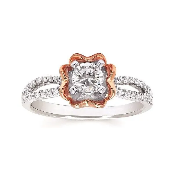 Rose Flower Engagement Ring Sam Dial Jewelers Pullman, WA