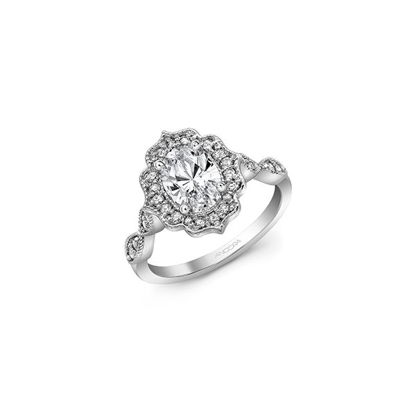 Vintage Halo Engagement Ring Sam Dial Jewelers Pullman, WA
