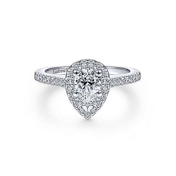 Pear Halo Engagement Ring Sam Dial Jewelers Pullman, WA