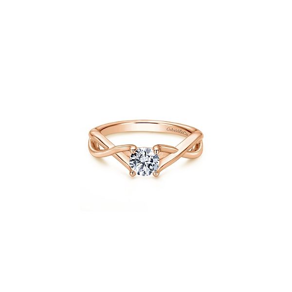 Rose Gold Solitaire Engagement Ring Sam Dial Jewelers Pullman, WA