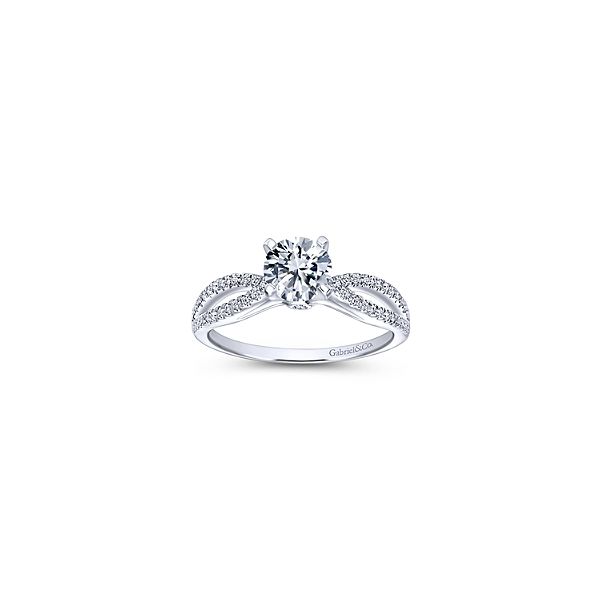 Open Double Shoulder Engagement Ring Sam Dial Jewelers Pullman, WA