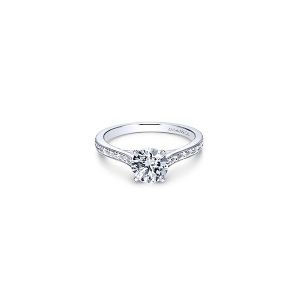 White Gold Solitaire Engagement Ring Sam Dial Jewelers Pullman, WA
