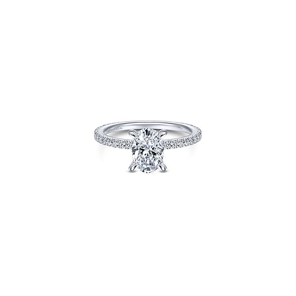 White Gold Oval Engagement Ring Sam Dial Jewelers Pullman, WA