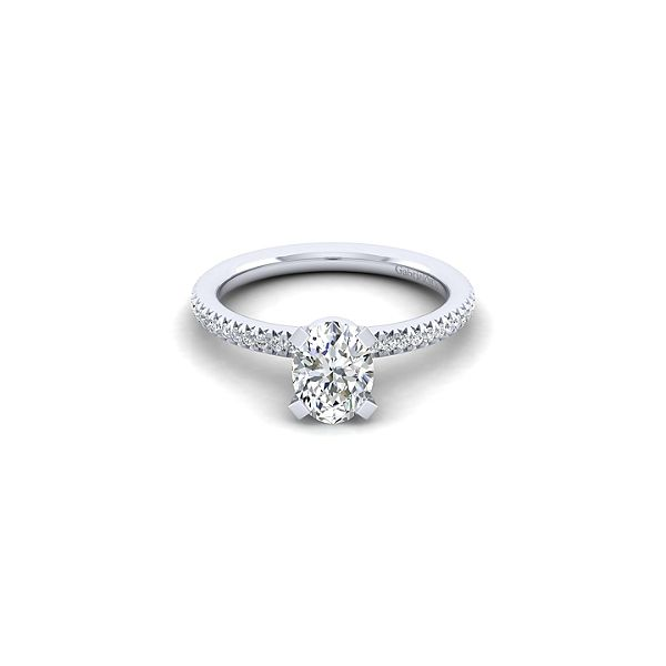 White Gold Oval Engagement Ring Sam Dial Jewelers Pullman, WA