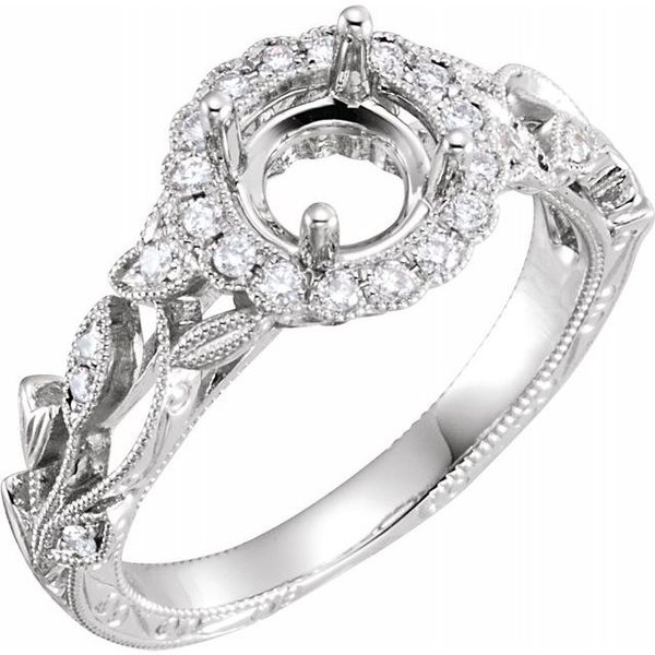 Vintage Floral Engagment Ring Sam Dial Jewelers Pullman, WA
