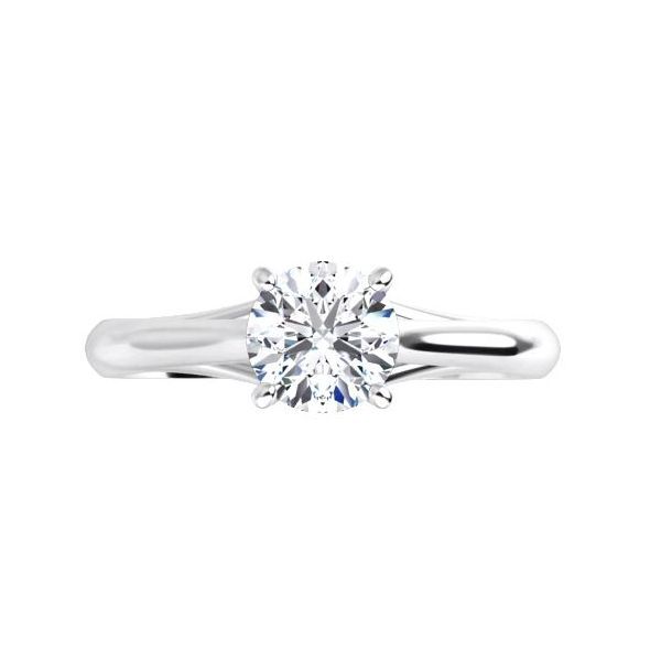 SCULPTURAL WHITE GOLD SOLITAIRE Image 2 Sam Dial Jewelers Pullman, WA