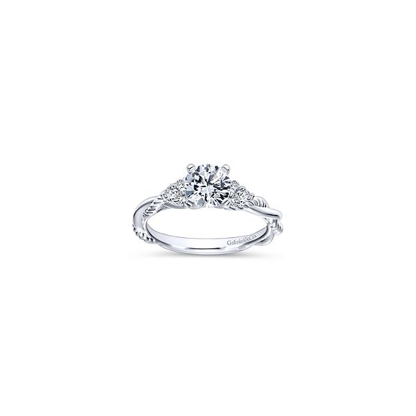 White Gold Diamond Rope Engagement Ring Sam Dial Jewelers Pullman, WA