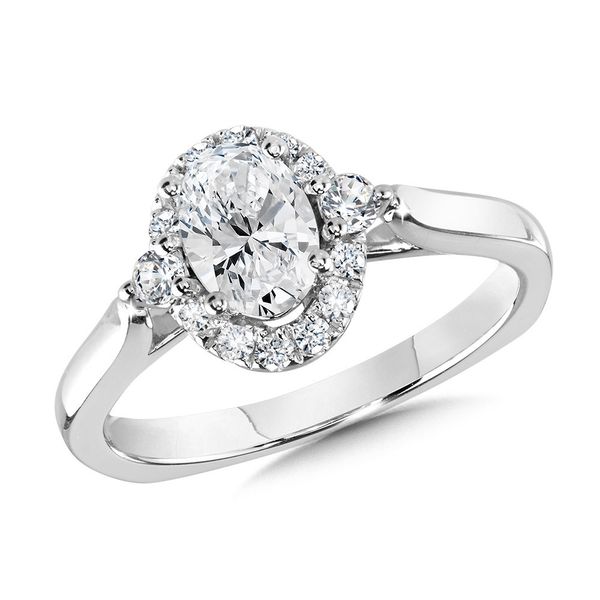 Oval Halo Diamond Engagement Ring Sam Dial Jewelers Pullman, WA