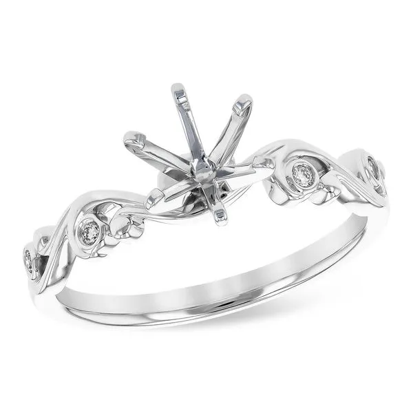 WAVE INSPIRED ENGAGEMENT RING MOUNTING WITH DIAMONDS Sam Dial Jewelers Pullman, WA