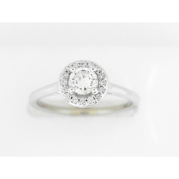 Diamond Halo Engagement Ring Sam Dial Jewelers Pullman, WA