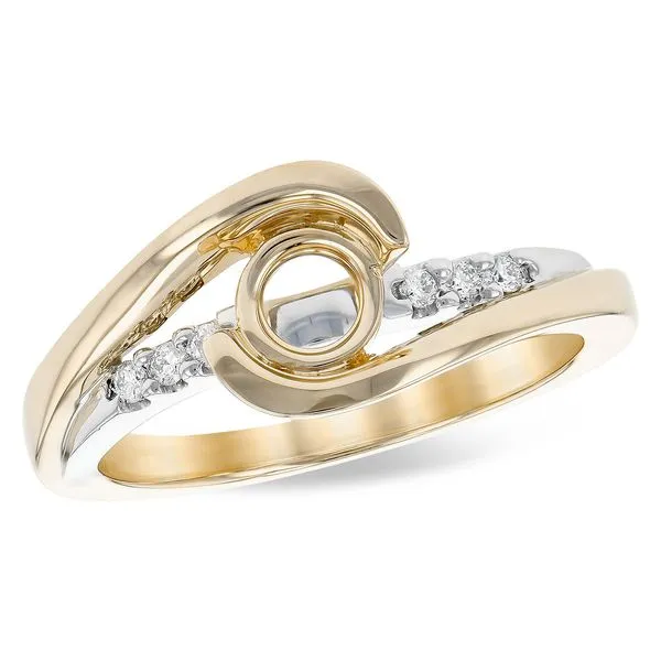 Two-Tone Bypass Engagment Ring Sam Dial Jewelers Pullman, WA