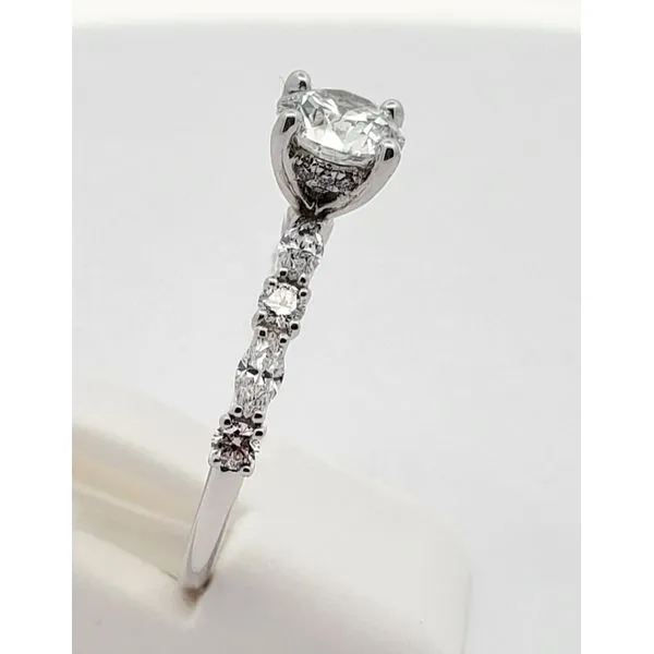 Marquise and Round Accented Shank Image 3 Sam Dial Jewelers Pullman, WA