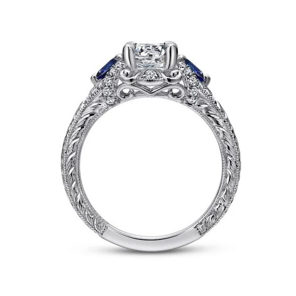 Sapphire Accented Engagement Ring Image 2 Sam Dial Jewelers Pullman, WA