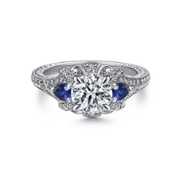 Sapphire Accented Engagement Ring Sam Dial Jewelers Pullman, WA