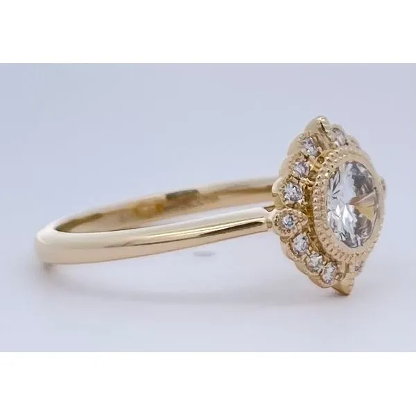 Vintage Halo Engagement Ring Image 2 Sam Dial Jewelers Pullman, WA