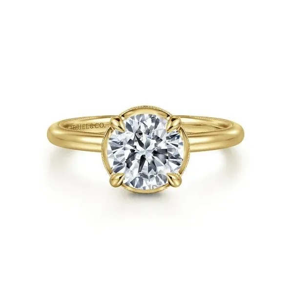 Yellow Gold Fancy Solitare Sam Dial Jewelers Pullman, WA