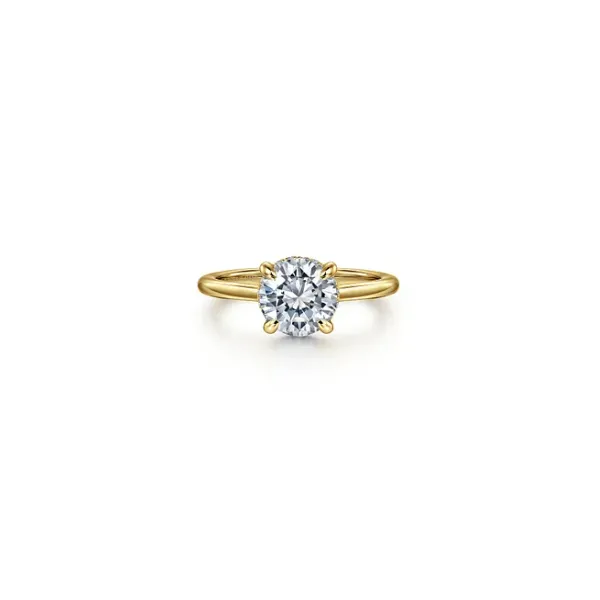 Yellow Gold Hidden Halo Solitaire Image 2 Sam Dial Jewelers Pullman, WA