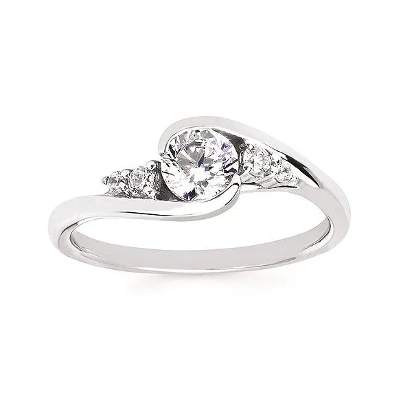 Half Bypass White Gold Semi-Mounting Sam Dial Jewelers Pullman, WA
