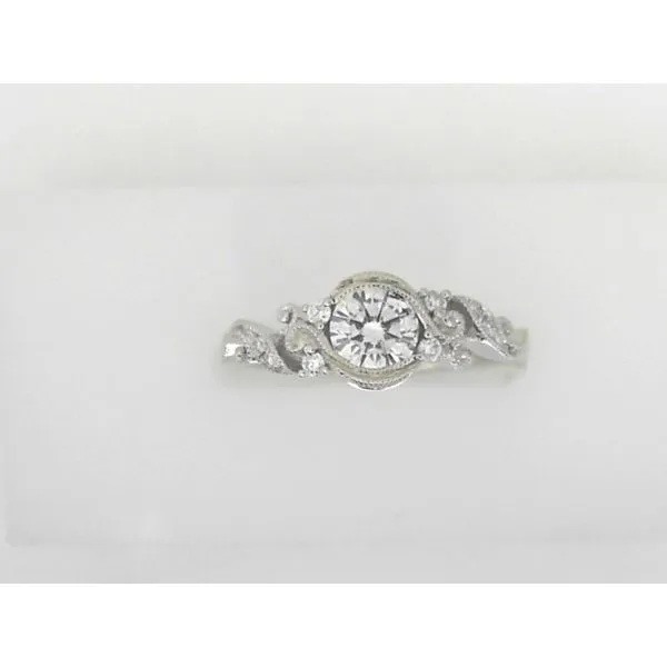 Floral Diamond Engagement Ring Sam Dial Jewelers Pullman, WA