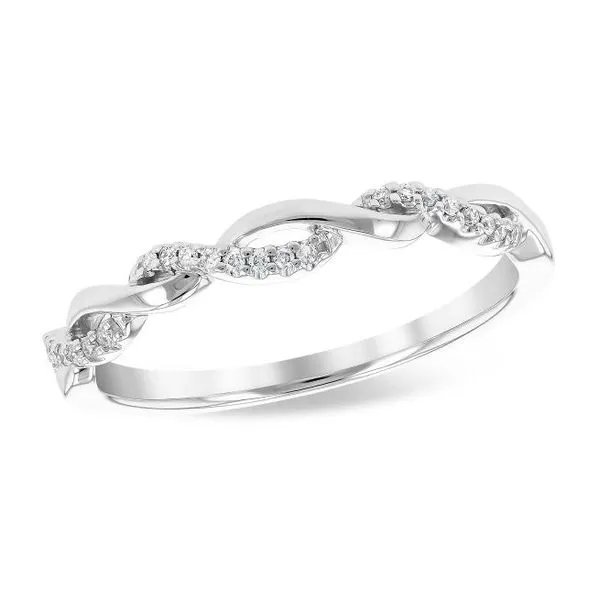 WHITE GOLD TWISTING DIAMOND BAND Sam Dial Jewelers Pullman, WA