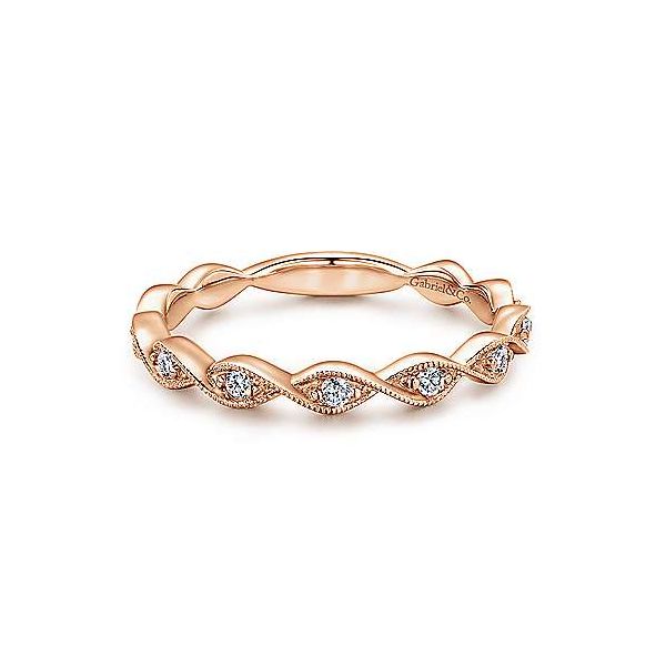 ROSE GOLD TWISTED DIAMONDS STACKABLE RING Sam Dial Jewelers Pullman, WA