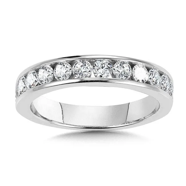CHANNEL DIAMOND BAND IN WHITE GOLD