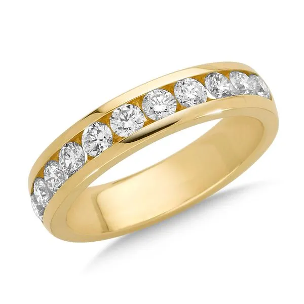 Yellow Gold Diamond Wedding Band Sam Dial Jewelers Pullman, WA