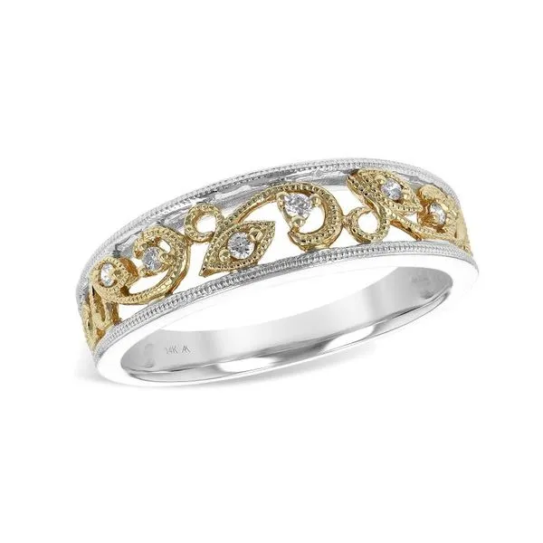 Yellow and White Gold Diamond Band similar item image