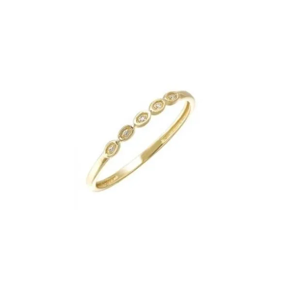 YELLOW GOLD DIAMOND STACKABLE BAND Sam Dial Jewelers Pullman, WA