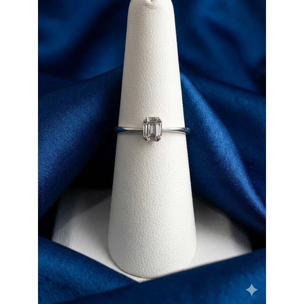 14K White Gold Diamond Baguette Ring Sam Dial Jewelers Pullman, WA