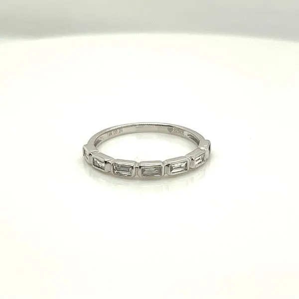 14K White Gold Bezel Set Baguette Ring Sam Dial Jewelers Pullman, WA