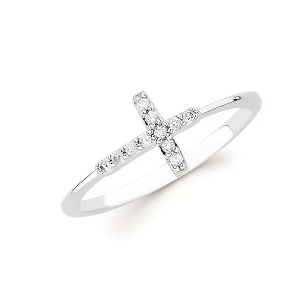 14KW Diamond Cross Ring Sam Dial Jewelers Pullman, WA