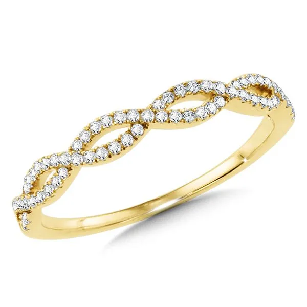 Yellow gold criss cross ring Sam Dial Jewelers Pullman, WA